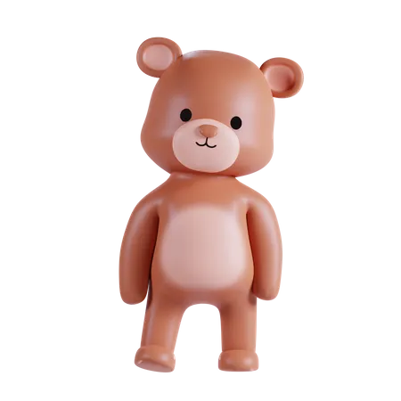 Un ours mignon  3D Illustration