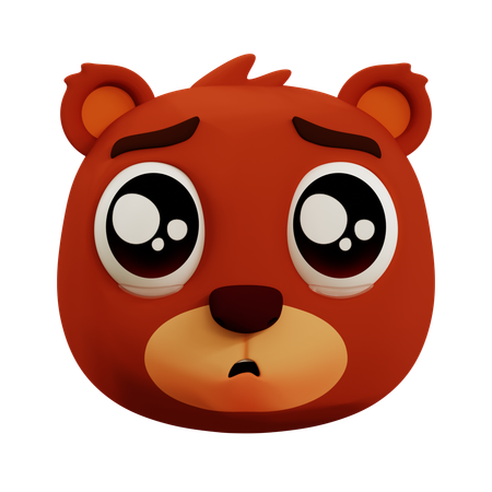 Ours mignon emoji triste  3D Icon