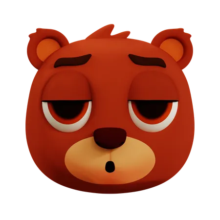 Emoji endormi ours mignon  3D Icon