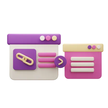 Outbound Link  3D Icon