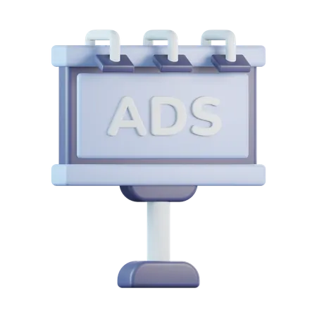 Painel publicitário  3D Icon