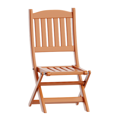 Outdoor Dining Chair  3D Icon