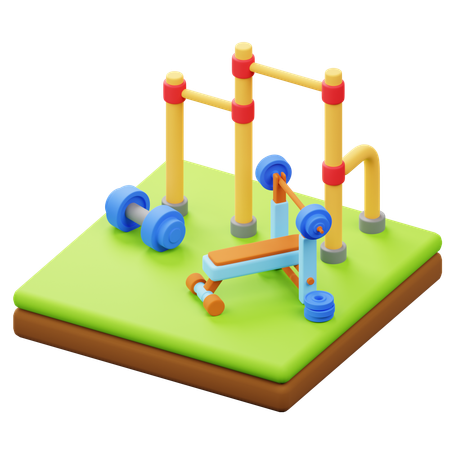 Outdoor Gym Equipment  3D Icon