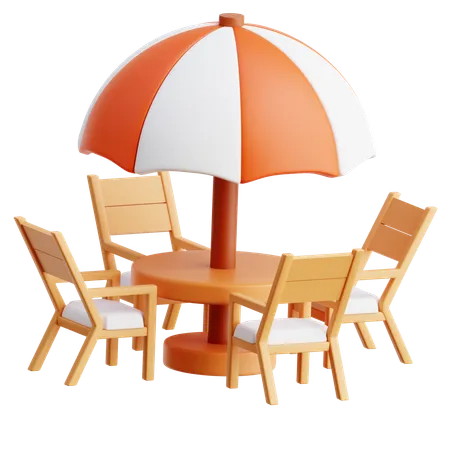 Outdoor Table  3D Icon