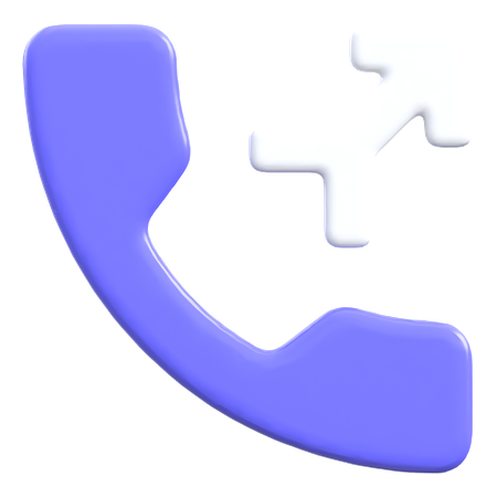 発信通話  3D Icon