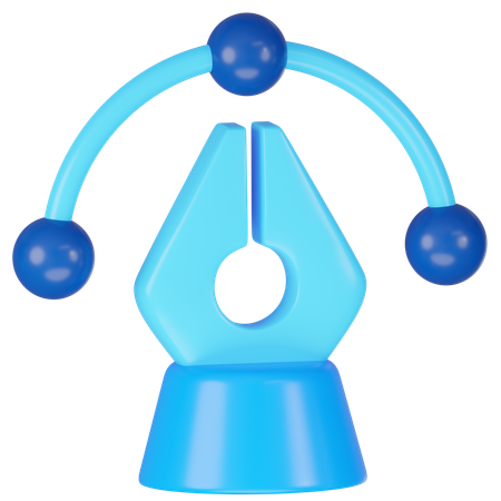 Outil de plume courbe  3D Icon
