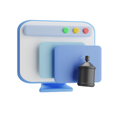 Outil de pulvérisation de peinture  3D Icon