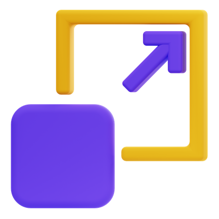 Outil d'échelle  3D Icon