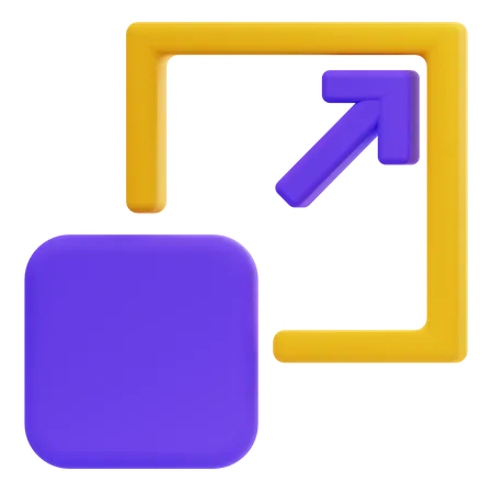 Outil d'échelle  3D Icon