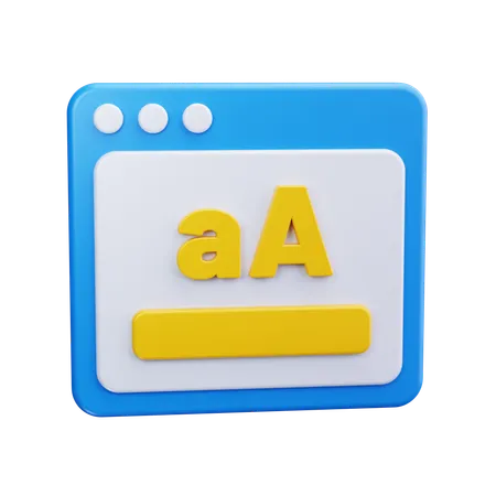 Outil d'édition de texte  3D Icon