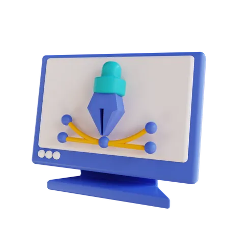 Outil moniteur et stylet  3D Icon