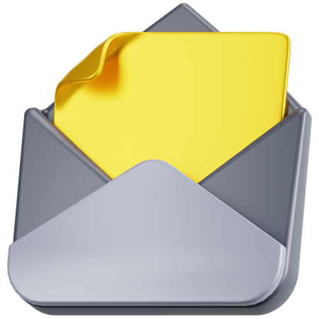 Ouvrir l'e-mail  3D Icon