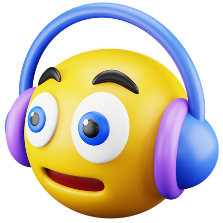 Ouvindo música emoji  3D Icon