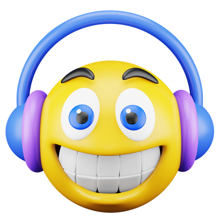 Ouvindo música emoji  3D Icon