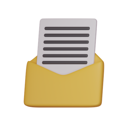 Ouvrir l'e-mail  3D Icon