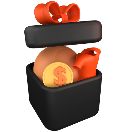 Ouvrir le cadeau du Black Friday  3D Icon
