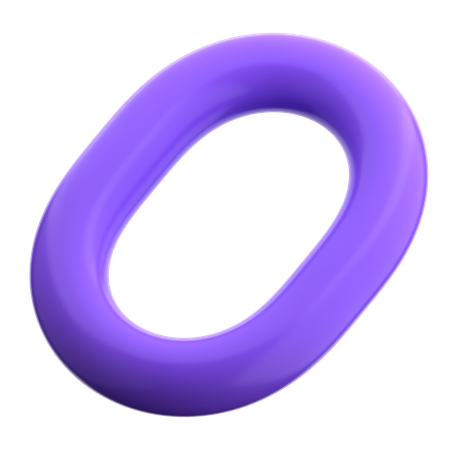 Oval Abstract Shape  3D Icon