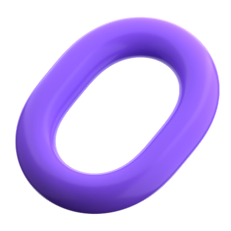 Oval Abstract Shape  3D Icon