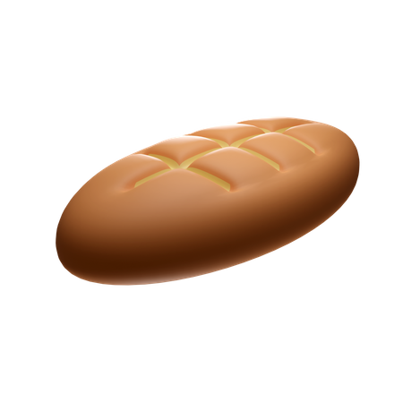 Oval Bread  3D Icon