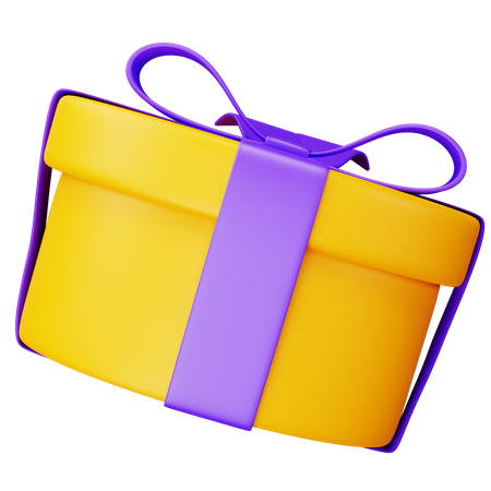 Oval Gift Box  3D Icon