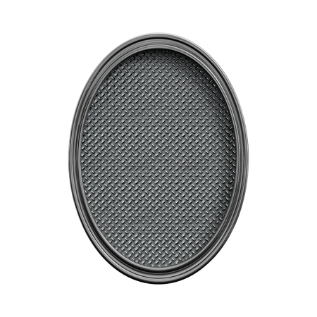 Oval Metal Plate  3D Icon