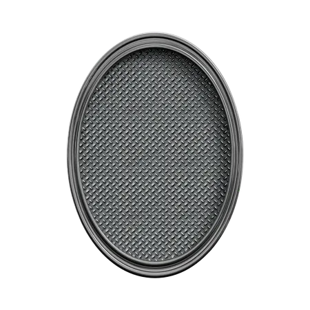 Oval Metal Plate  3D Icon