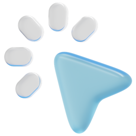楕円形のモーションポインタ  3D Icon