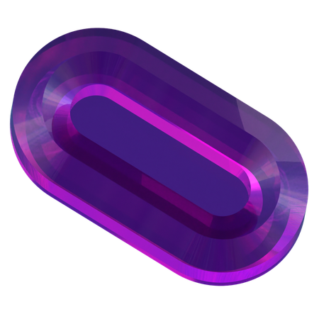 Oval Shape  3D Icon