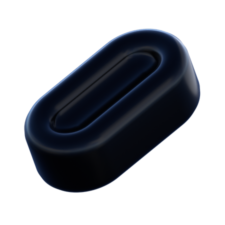 Oval Shape  3D Icon