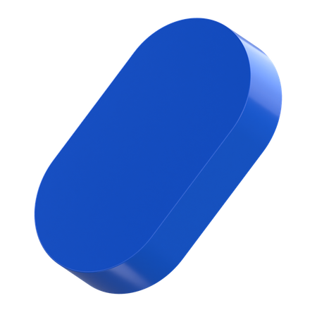 Oval Shape  3D Icon