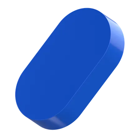 Oval Shape  3D Icon