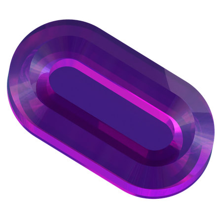 Oval Shape  3D Icon
