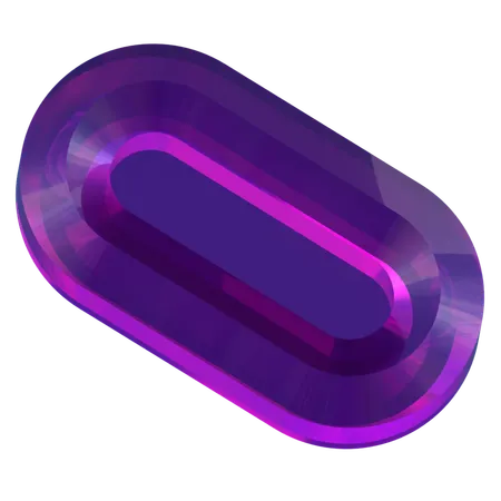 Oval Shape  3D Icon