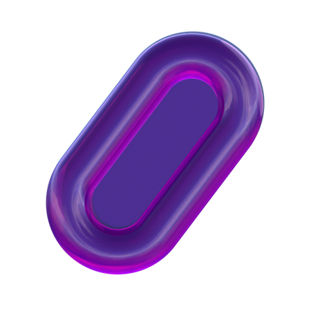 Oval Shape  3D Icon