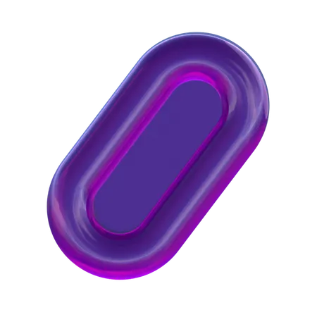 Oval Shape  3D Icon