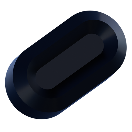 Oval Shape  3D Icon