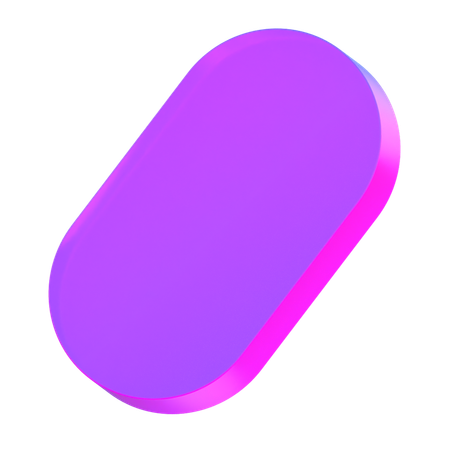 Oval Shape  3D Icon