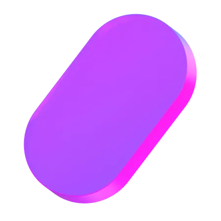 Oval Shape  3D Icon