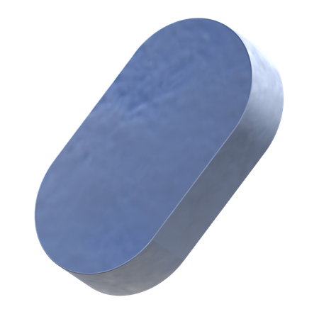 Oval Shape  3D Icon