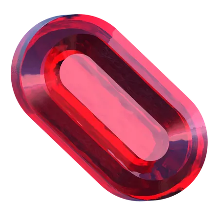Oval Shape  3D Icon