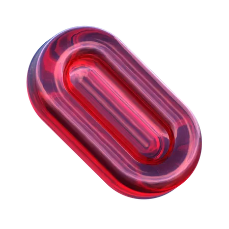 Oval Shape  3D Icon