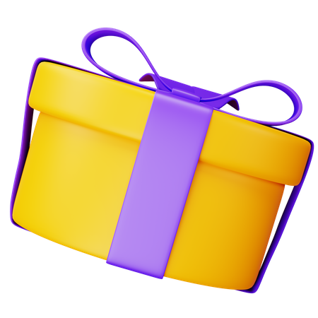 Ovale Geschenkbox  3D Icon