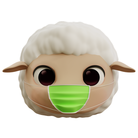 Oveja emoji tiene gripe  3D Icon