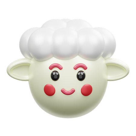 Ovelha fofa  3D Emoji