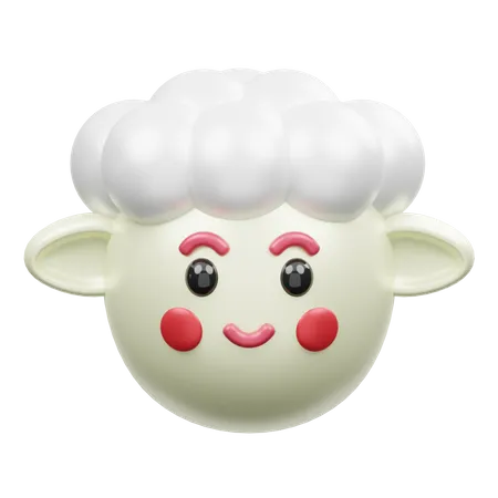 Ovelha fofa  3D Emoji