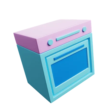 3 D Illustration Of Kitchenware Stuff Oven 3D Illustration
