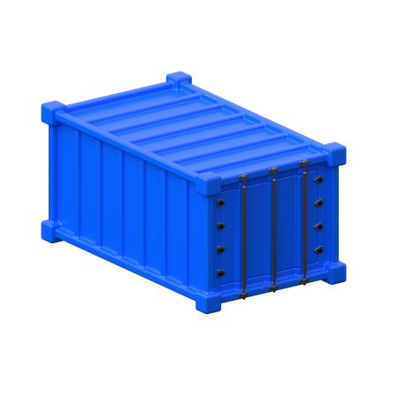 Over seas shipping container.  3D Icon