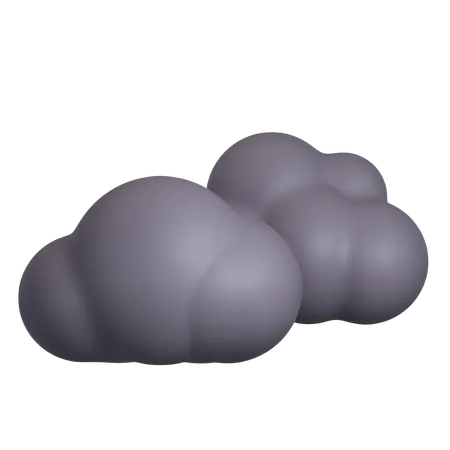 Overcast cloudy  3D Icon