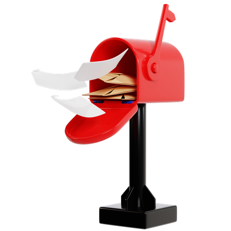 Overflowing Mailbox  3D Icon