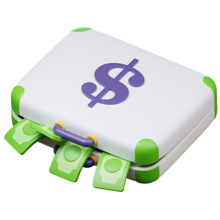 溢れんばかりのお金袋  3D Icon